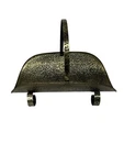 Vintage Mcm Hammered Brass Log Holder Swing Handle Firewood Carrier 20" Long. Fixed Price $99.95.