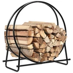 Dortala 30 Inch Firewood Log Hoop, Fireplace Storage Rack, Heavy-duty Ro.... Fixed Price $55.76.