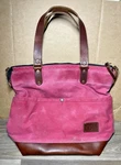 North End Bag Co 76TH St Tote Pink Waxed Canvas Leather Accented. Fixed Price $174.50.