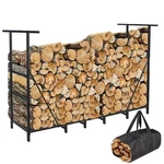 Firewood Rack Outdoor 6FT With Waterproof Carrier Bag Adjustable Heavy. Fixed Price $76.36.