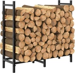 2.7FT Indoor Firewood Rack Black Log Storage Holder Outdoor. Fixed Price $25.99.