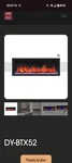 Dynasty Cascade Inch Wall Mount Linear Electric Fireplace Black, DY-BTX52. Fixed Price $800.00.