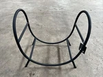 Threshold Log Wood Holder Storage Black Iron Metal Frame. Fixed Price $50.00.