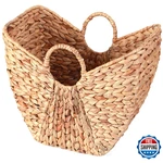 Vintiquewise Large Wicker Laundry Basket W/ Round Handles, Woven Rattan Hamper. Fixed Price $152.78.
