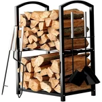 Home It Firewood Rack Indoor Outdoor 2-TIER 17X12X29 Inches, Black. Fixed Price $94.99.