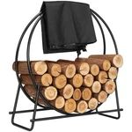 Vivohome Inches Firewood Log Rack Hoop With Cover, Heavy 41INCH, Black. Fixed Price $125.69.