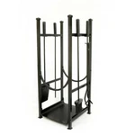 Style Selections Log Rack With Fireplace Tool Set, Steel Firewood Black. Fixed Price $84.99.