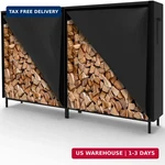Walmann 6 Ft Firewood Rack With Cover, Heavy Duty Log Weather Resistan. Fixed Price $123.73.
