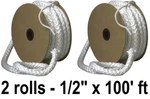 (2) Rolls Imperial GA0171 1/2" X 100 Ft Wood Stove Door Fiberglass Gasket Rope. Fixed Price $229.90.