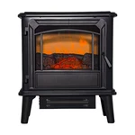Style Selections 5200BTU Black Metal Fan-forced Electric Fireplace Stove. Fixed Price $69.99.