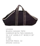 Dagan Industries LC4000 Black Canvas Tote Carrier With Tan Handles Heavy Duty. Fixed Price $34.99.