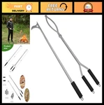 40" Stainless Steel Pit Tongs Set - Fireplace Log Grabber For Outdoor & Ind. Fixed Price $101.69.