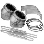 6 Double Wall Stove Pipe 30 Elbow Kit Insulated Chimney Offset Supervent. Fixed Price $254.43.