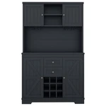 Wine - Dark Blue, 6 Hooks +9 Bottle Racks, Open Shelves And Cabinets. Fixed Price $468.99.
