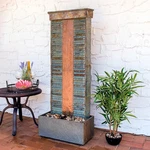 Rippled Slate Indoor Water Fountain With Light - 48 By Sunnydaze. Fixed Price $599.00.
