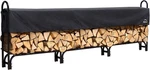 Heavy Duty 12' Outdoor Firewood Rack With Steel Frame & Waterproof Cover. Fixed Price $334.99.