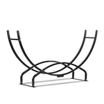 Ash & Ember 8 Ft Crescent Firewood Rack, Curved Two-level Design, Steel Tubing. Fixed Price $344.99.