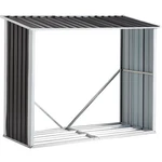 Firewood Rack Log Holder Stand Shed W/roof Galvanized Steel For Backyard Patio. Fixed Price $149.99.