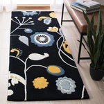 Safavieh Soho 2' 6" X 8' Black Multi Handmade Wool Viscose Runner Rug. Fixed Price $154.38.