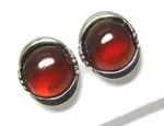 Thai 925 Sterling Silver Fire Opal Pierced Earrings 2.5 Grams 3/8 Lot 34Y1. Fixed Price $47.20.