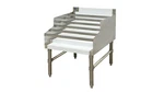 24" W 6 Shelf Liquor Display Rack, Stainless Steel. Fixed Price $457.84.