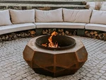 Steel 'diamond', Garden Outdoor Art Bbq Grill Metal Fireplace. Fixed Price $1200.00.