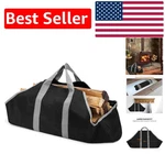 Versatile Foldable Firewood Carrier - Durable Canvas Log Tote For Home & Camping. Fixed Price $25.19.
