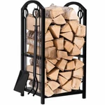 Black Iron Log Rack Firewood Storage Holder Indoor Fireplace Hearth Pit. Fixed Price $92.90.