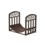 Panacea Brown Brushed Steel Decorative Log Rack 15919. Fixed Price $59.99.