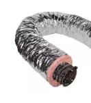 4 Insulated Flexible Duct R6 25' Silver. Fixed Price $39.00.