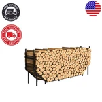 5.9FT Heavy-duty Firewood Rack Elegant Black Metal Log Storage Solution. Fixed Price $59.84.