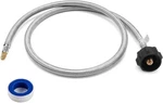 3FT 1/4 Inch Male Npt Rv Propane Hose Lp Gas Stainless Steel Braided. Fixed Price $31.35.