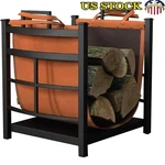 Log Carrier & Bin Firewood Storage Alloy Steel Round Oval Square Design New. Fixed Price $103.42.