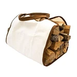 , Durable Canvas Firewood Bag With Leather Liner Handmade () Swayze Suede. Fixed Price $97.73.