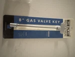 New Blue Flame Universal 8" Gas Valve Key Fits 5/16" Stems For Fireplaces. Fixed Price $9.50.