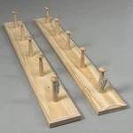 Mainstays (2 Pack) Wall Mounted Hook Rack 5 Pegs 27" Unfinished Wood. Fixed Price $20.16.