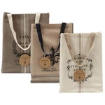 Dii Printed Shopping Canvas Bags, Set Of 3, French (CAMZ34792). Fixed Price $34.99.