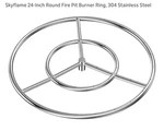 Skyflame 24-INCH Round Fire Pit Burner Ring, 304 Stainless Steel. Fixed Price $58.00.