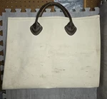 Vtg L.l. Bean Firewood Log Carrier Tote Heavy Canvas Leather Handles Usa 30X20. Fixed Price $44.99.