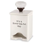 Mud Pie Fba Ceramic Tea Bag Caddy White 4771009. Fixed Price $41.91.