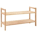 Vidaxl Shoe Rack Solid Walnut Wood 27.2"X10.2"X15.7". Fixed Price $123.65.