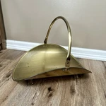 Vintage Brass Fireplace Log Holder Wood Kindling Magazine Claw Feet Handle. Fixed Price $32.00.