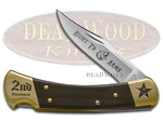 Buck 110 Folding Hunter Knife Right To Bear Arms Ebony Wood 1/250 Pocket Knives. Fixed Price $137.99.