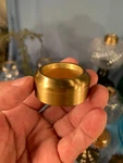 Victorian Brass Double Ring No 2 Burner Size Oil Lamp Threaded Collar. Fixed Price $5.95.