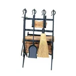 Uniflame Black Log & Kindling Rack W/ Firetools W-1246. Fixed Price $234.99.