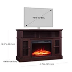 Furniture Barston Media Fireplace Stand For Up 55 , Cherry Brown Fi.... Fixed Price $272.64.