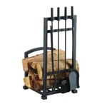 Pleasant Hearth FA338LT Harper 4-PIECE Log Holder And Fireplace Tool Set. Fixed Price $49.99.