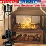 5 Pcs Tools Set Wrought Iron Holder Indoor Outdoor. Fixed Price $43.86.