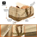 24" Long Firewood Log Carrier Jumbo Canvas Tote Carrying Bag Holder Veranda. Fixed Price $36.95.