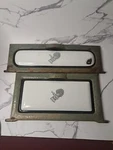 Antique Cast Iron Porcelain Enamel Fire Stove Door Set White French Country. Fixed Price $75.98.